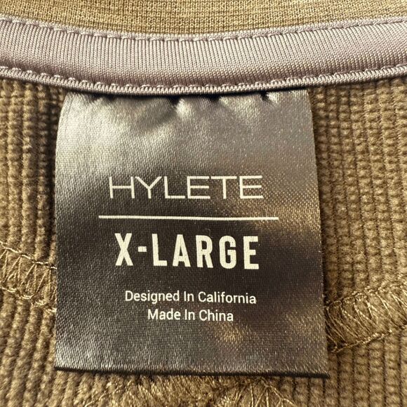 Hylete Men's Soft Crewneck Long Sleeve Pullover Sweatshirt Tan Size XL - Picture 4 of 8